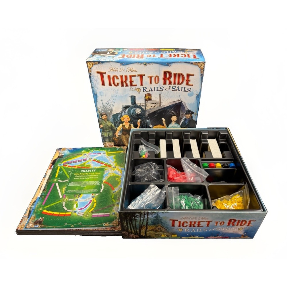 Ticket to Ride Rails & Sails Board Game Days of Wonder Complete 2016